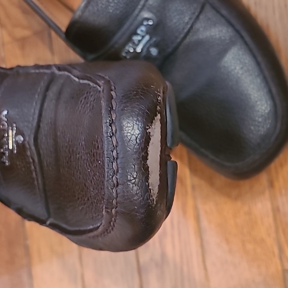 Men's Brown Pebbled Leather Prada Loafers - Picture 7 of 11